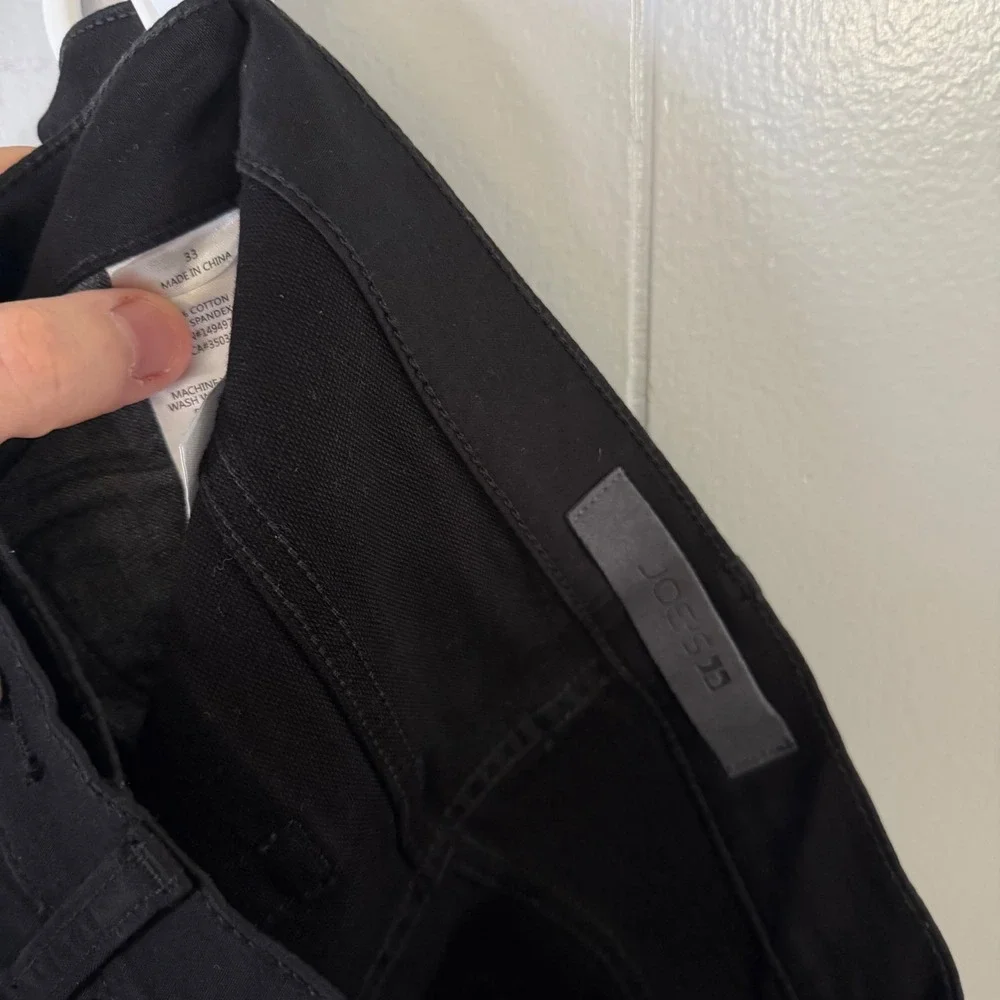 Joe's Jeans Slim Fit Pants Mens 33 Black Cotton Spandex Stretch‎ Trousers